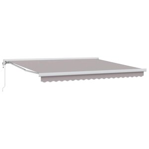 vidaXL Auvent Rétractable Gris clair 400 × 300 cm Tissu et Métal