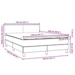 vidaXL Sommier à lattes de lit avec matelas et LED rose 140x220 cm velours