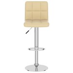 vidaXL Tabouret de bar Crème Similicuir