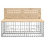 vidaXL Banc de jardin design gabion 287x71x65 5 cm bois massif de pin