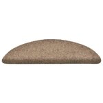 vidaXL Tapis d'escalier autocollants 15 Pièces Crème 56x17x3cm Aiguilleté
