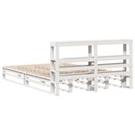 vidaXL Cadre de lit sans matelas blanc 140x200 cm bois de pin massif