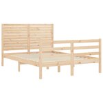 vidaXL Cadre de lit sans matelas 140x190 cm bois massif