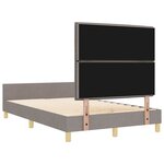 vidaXL Cadre de lit avec tête de lit Taupe 140 x 190 cm tissu