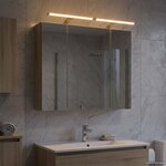 vidaXL Armoire Miroir de Salle de Bain Chêne Sonoma 80 x 14.5 x 70 cm
