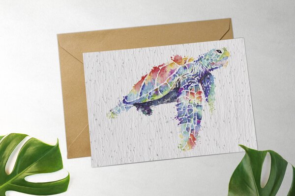 Carte à planter "aquarelanimaux"