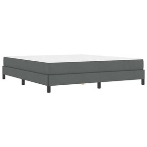 vidaXL Lit à ressorts avec matelas Gris foncé 180 x 200 cm tissu
