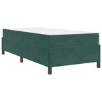 vidaXL Cadre de lit avec matelas Vert foncé 80 x 200 cm tissu