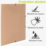 ACROPAQ - 6 x Chemises à Élastiques A4 - Jusqu'à 200 pages  Dos de 2 5cm  Fermeture Élastique