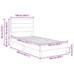 vidaXL Cadre de lit avec tête de lit Noir 100 x 200 cm Tissu