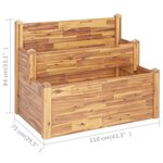 vidaXL Jardinière sur 2 niveaux 110x75x84 cm Bois massif d'acacia