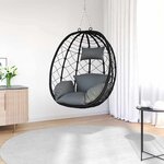 vidaXL Chaise suspendue polyrotin 91 x 54 5 x 107 cm Anthracite