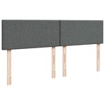 vidaXL Sommier à lattes de lit avec matelas Gris foncé 180x200cm Tissu