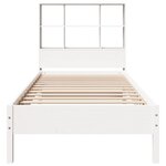 vidaXL Lit bibliothèque sans matelas blanc 90x190cm bois de pin massif