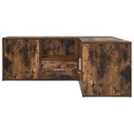 vidaXL Armoire d'angle chêne fumé 200x40x45 cm bois d'ingénierie