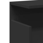 vidaXL Armoire murale 60x20x30 cm noir bois d'ingénierie