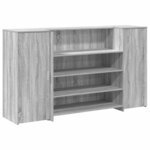 vidaXL Bureau de réception sonoma gris 180x50x103 5 cm bois ingénierie