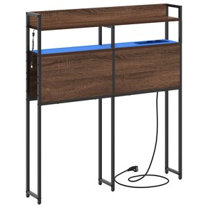 vidaXL Tête de lit de rangement Chêne marron 80 cm Bois d'ingénierie