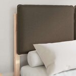 vidaXL Cadre de lit avec tête de lit rembourrée Taupe 120 x 190 cm