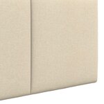 vidaXL Tête de lit suspendue Crème Tissu