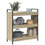 vidaXL Chariot de cuisine chêne sonoma 70x30x82 cm bois d'ingénierie