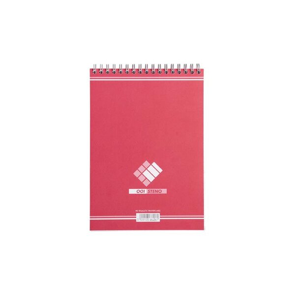 Bloc sténo spiralé 14 8 x 21 cm 180 pages 60g ligné blanc CONQUÉRANT