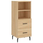 vidaXL Buffet haut Chêne sonoma 34 5x34x180 cm Bois d'ingénierie