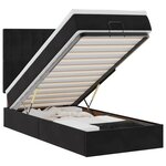 vidaXL Cadre de lit ottoman avec matelas noir 90x190 cm velours