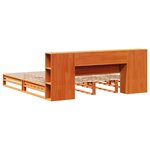 vidaXL Lit bibliothèque sans matelas cire marron 180x200cm bois massif