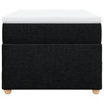 vidaXL Sommier à lattes de lit avec matelas Noir 90x200 cm Tissu