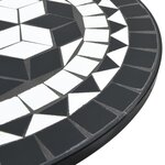 vidaXL Table de bistro mosaïque noir et blanc Ø50x70 cm céramique