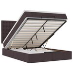 VidaXL Cadre de lit ottoman avec matelas marron foncé 140x200 cm tissu