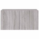 vidaXL Meuble TV mural avec lumières LED sonoma gris 80x35x41 cm