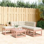 vidaXL Salon de jardin 5 Pièces avec coussins bois massif douglas