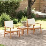 vidaXL Ensemble de canapé de jardin 3 Pièces Marron 45 x 45 x 38cm