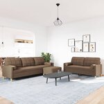 vidaXL Ensemble de canapés 3 Pièces repose-pied et coussins décoratifs