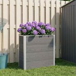vidaXL Jardinière surélevée Gris 75 x 30 x 82 cm WPC et Aluminium