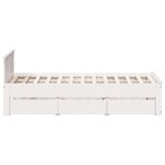 vidaXL Cadre de lit sans matelas avec tête de lit blanc 120x190 cm pin