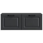 vidaXL Meuble TV mural Noir 78 5 x 31 x 30 cm Bois d'ingénierie