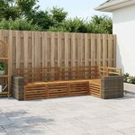 vidaXL Ensemble de canapé d'angle 5 Pièces Naturel Bois d'Acacia Massif