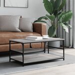 vidaXL Table basse sonoma gris 90x49x40 cm bois d'ingénierie