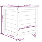vidaXL Boîte à coussins d'extérieur 50x50x56 cm Bois de sapin massif
