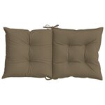 vidaXL Coussins de chaise à dossier bas lot de 6 taupe mélangé tissu