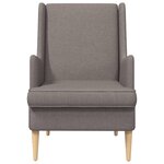 vidaXL Fauteuil Taupe Tissu