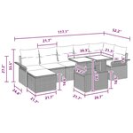 vidaXL Ensemble de canapé de jardin avec coussin 8 Pièces Gris Poly rotin