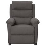 vidaXL Fauteuil inclinable électrique Gris foncé Tissu