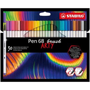 Feutre pinceau pen 68 brush arty edition  étui de 30 stabilo