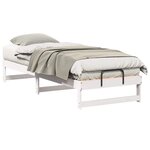 vidaXL Cadre de lit Blanc 90 x 210 cm Pin massif