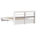 vidaXL Cadre de lit avec tête de lit sans matelas blanc 140x190 cm
