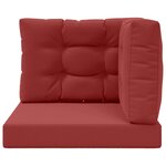 vidaXL Coussin de canapé d'extérieur 3 Pièces Bordeaux Polyester